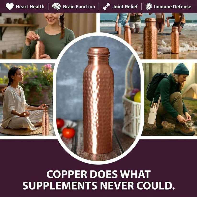 99% Pure Copper Water Bottle