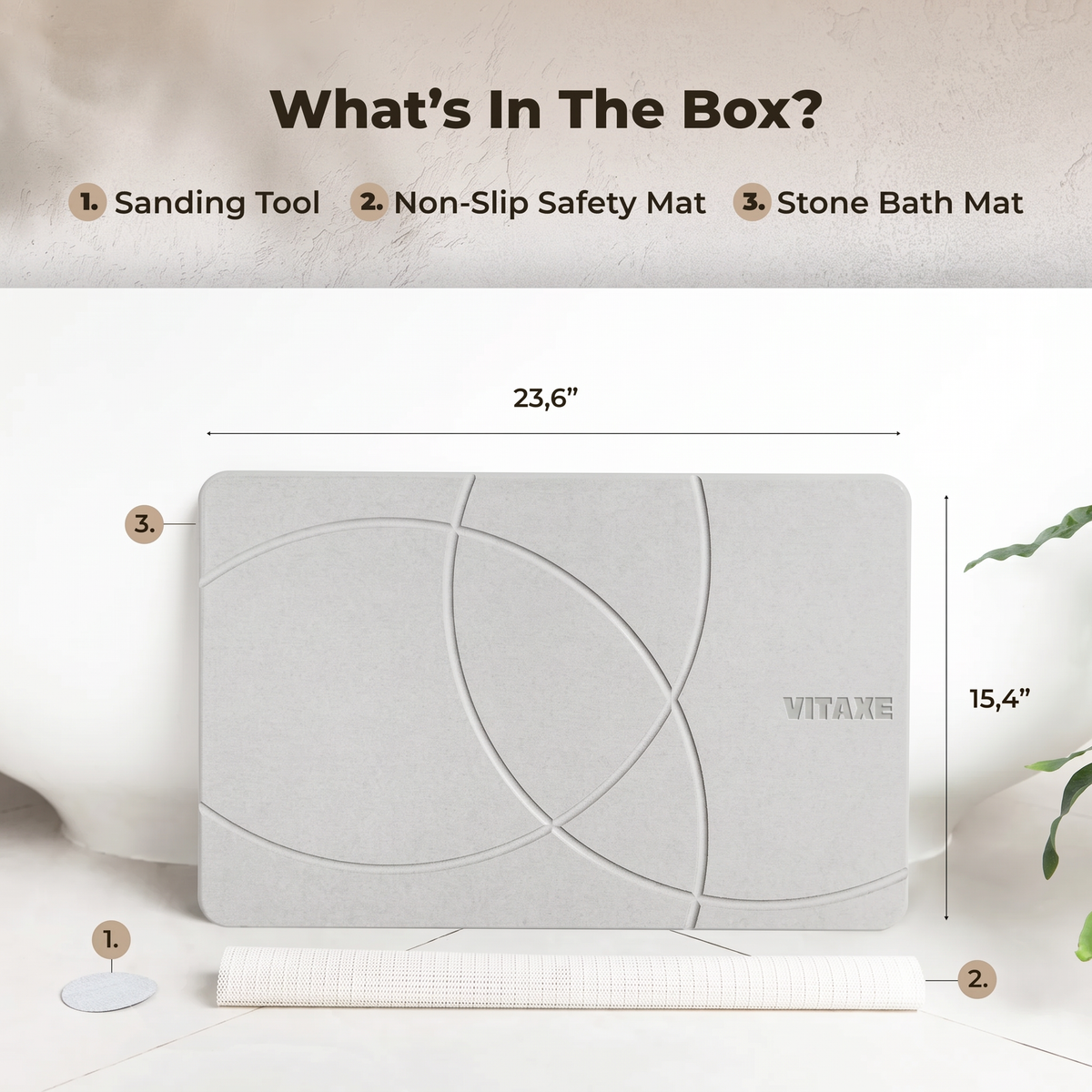 Vitaxe Stone Bath Mat
