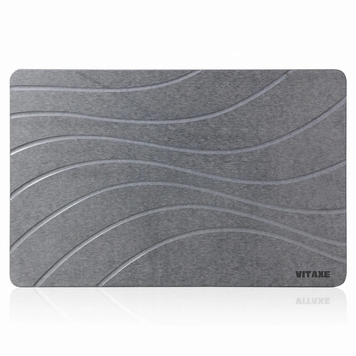 Vitaxe Stone Bath Mat Wave Graphite
