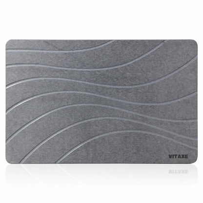 Vitaxe Stone Bath Mat Wave Graphite